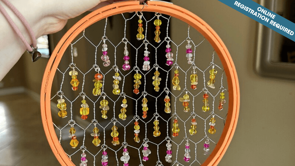 DIY Rustic Beaded Suncatcher
